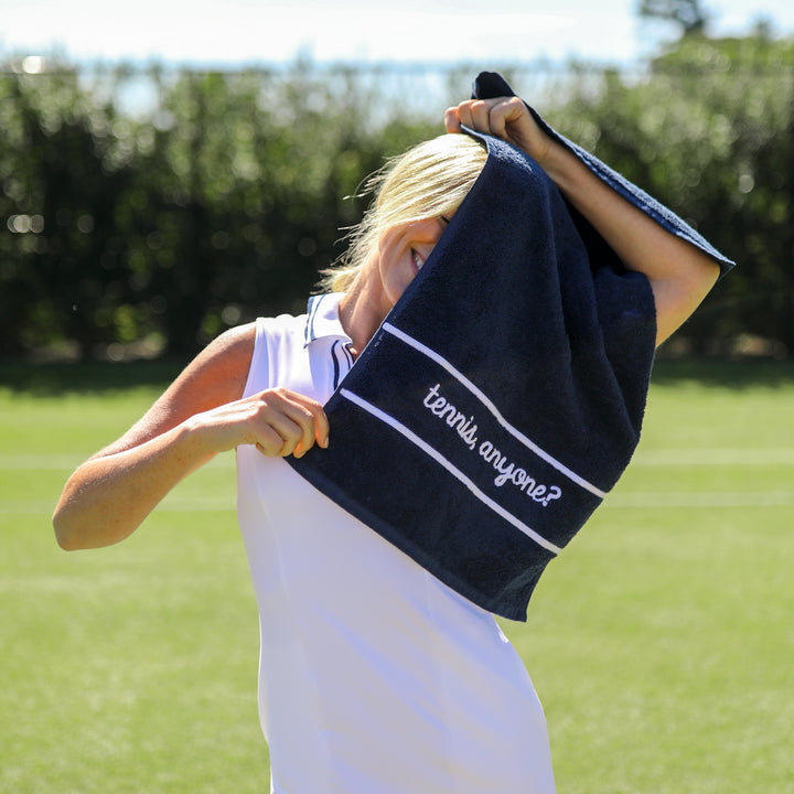 TTWL294 Ame & Lulu Swift Terry Tennis Towel (Tennis Anyone Navy)