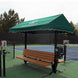 SunTrends 10 ft Cabana Bench w 2-Sided Backrest - Direct Burial