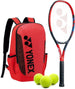 VCoreAce-BAG42112SR-Ball Yonex VCore Ace 7th Gen Tennis Racquet + Backpack with 3 Tennis Balls (Red)