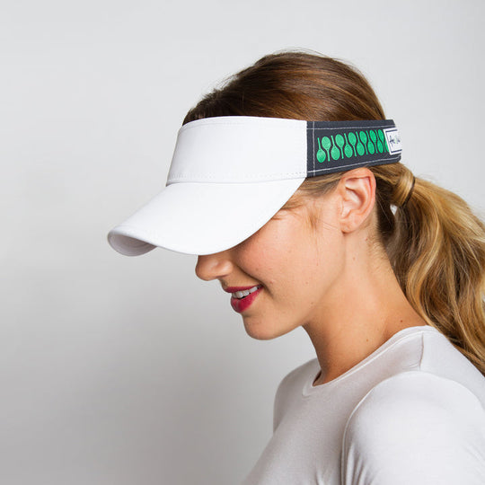 VSR157 Ame & Lulu Head In The Game Tennis Visor (Green Tonal Racquets)