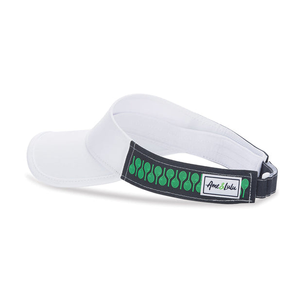 VSR157 Ame & Lulu Head In The Game Tennis Visor (Green Tonal Racquets)