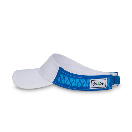 VSR156 Ame & Lulu Head In The Game Tennis Visor (Blue Tonal Racquets)