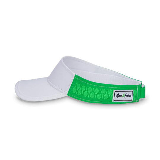 VSR157 Ame & Lulu Head In The Game Tennis Visor (Green Tonal Racquets)