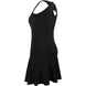 W2205-BK DUC Faith Women's Ruched/Flounce Tennis Dress (Black)