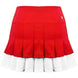 W2207-RDW DUC Flirt-2 Women's Double-Pleat Tennis Skort (Red/White)