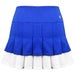 W2207-RYW DUC Flirt-2 Women's Double-Pleat Tennis Skort (Royal-Blue/White)