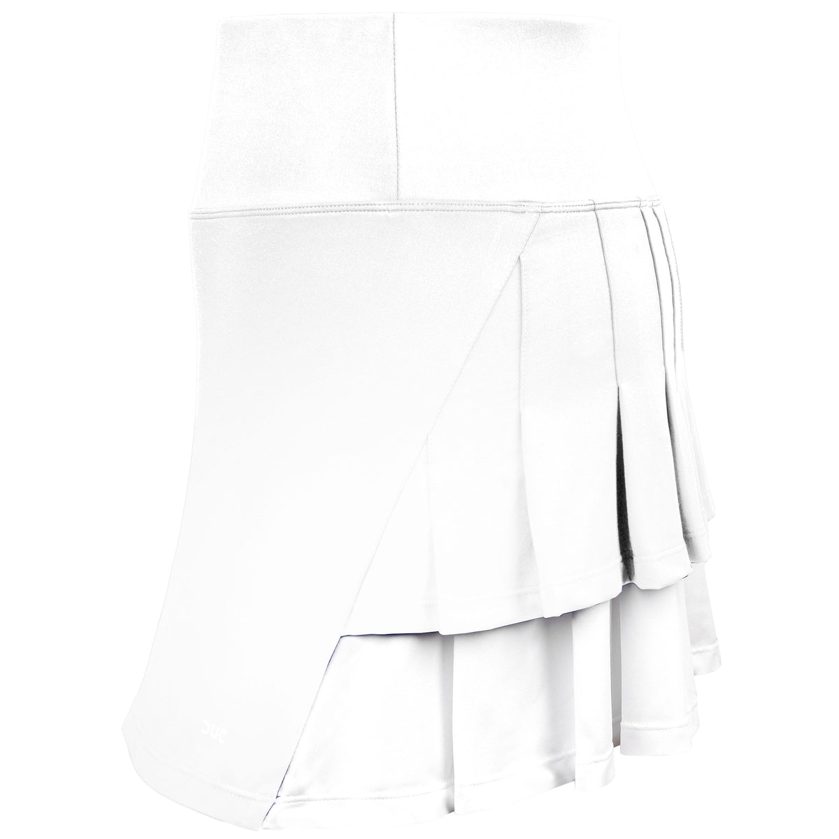 W2207-WW DUC Flirt-2 Women's Double-Pleat Tennis Skort (White/White)