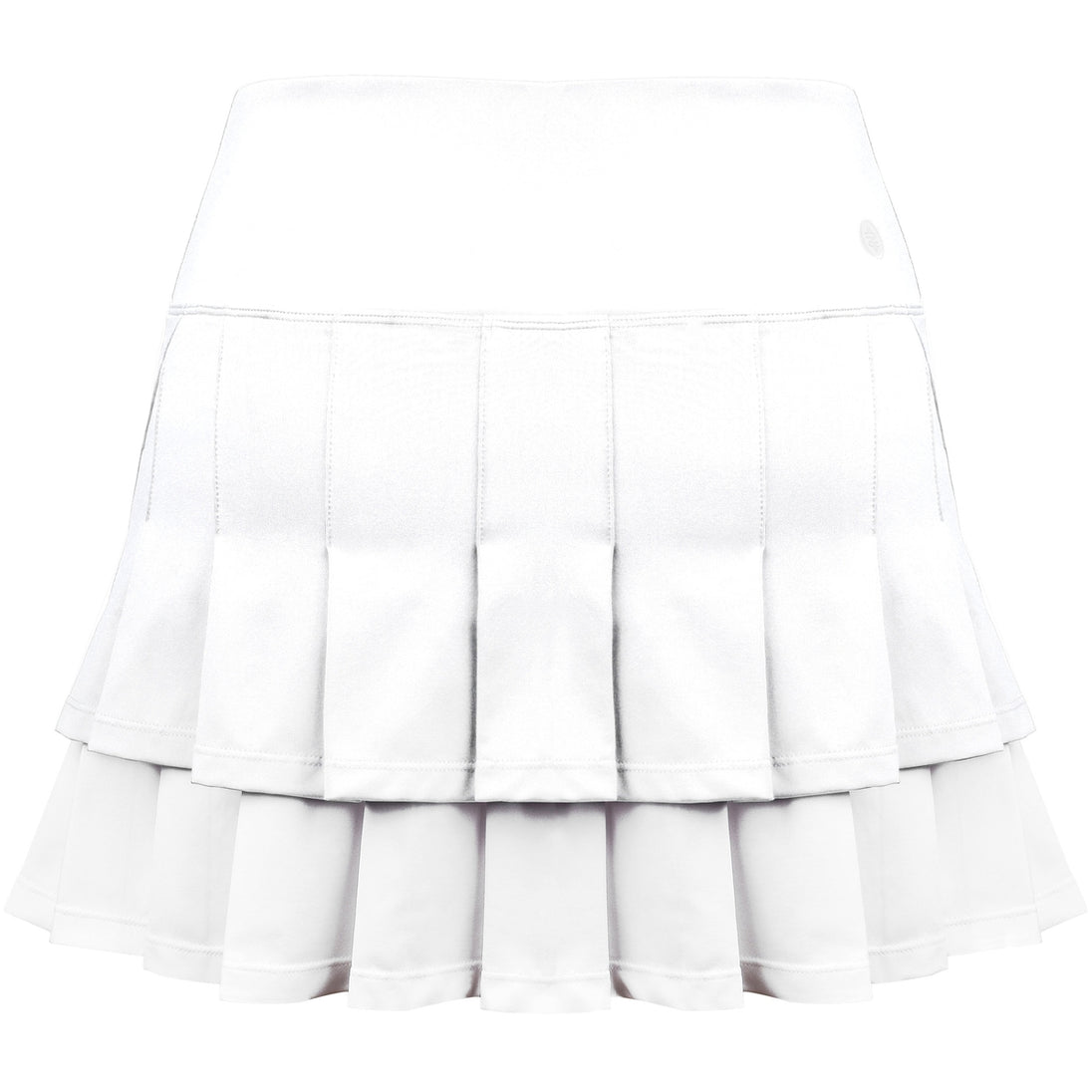 W2207-WW DUC Flirt-2 Women's Double-Pleat Tennis Skort (White/White)