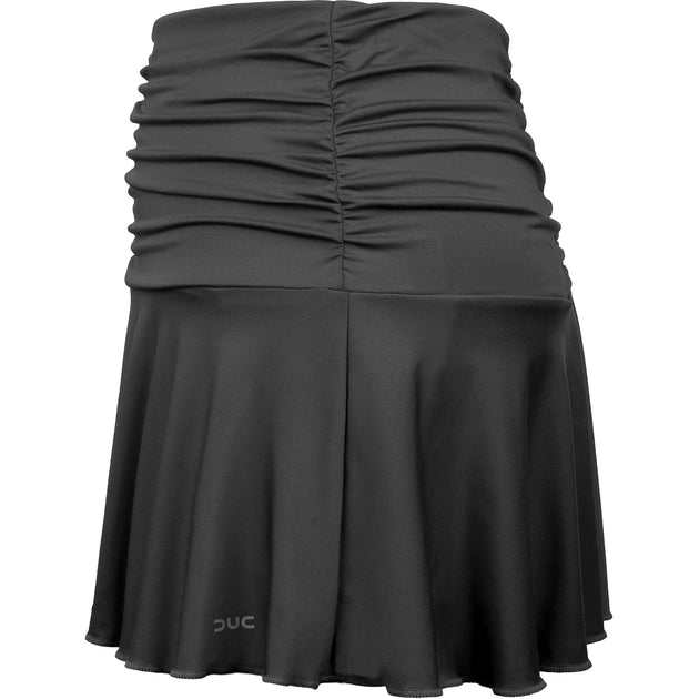 W2208-BK DUC Kourtney Women's Ruched / Flounce Tennis Skort (Black)