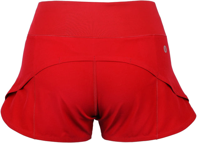 W2332-RED DUC Women's Summer 3 Inch Impeccable Tennis Shortie (Red)