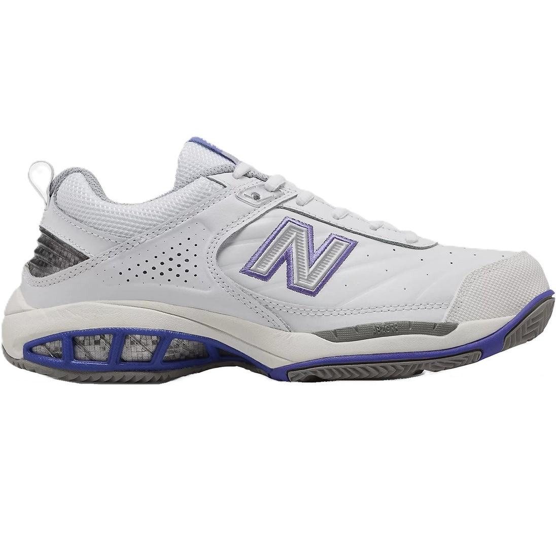 WC806W-D New Balance Women's Tennis Shoes Wide (White/Navy)