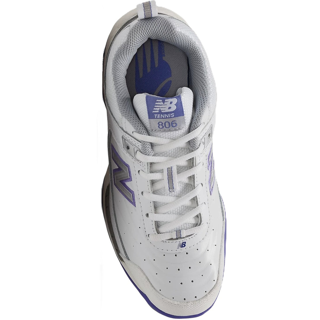 WC806W-D New Balance Women's Tennis Shoes Wide (White/Navy)