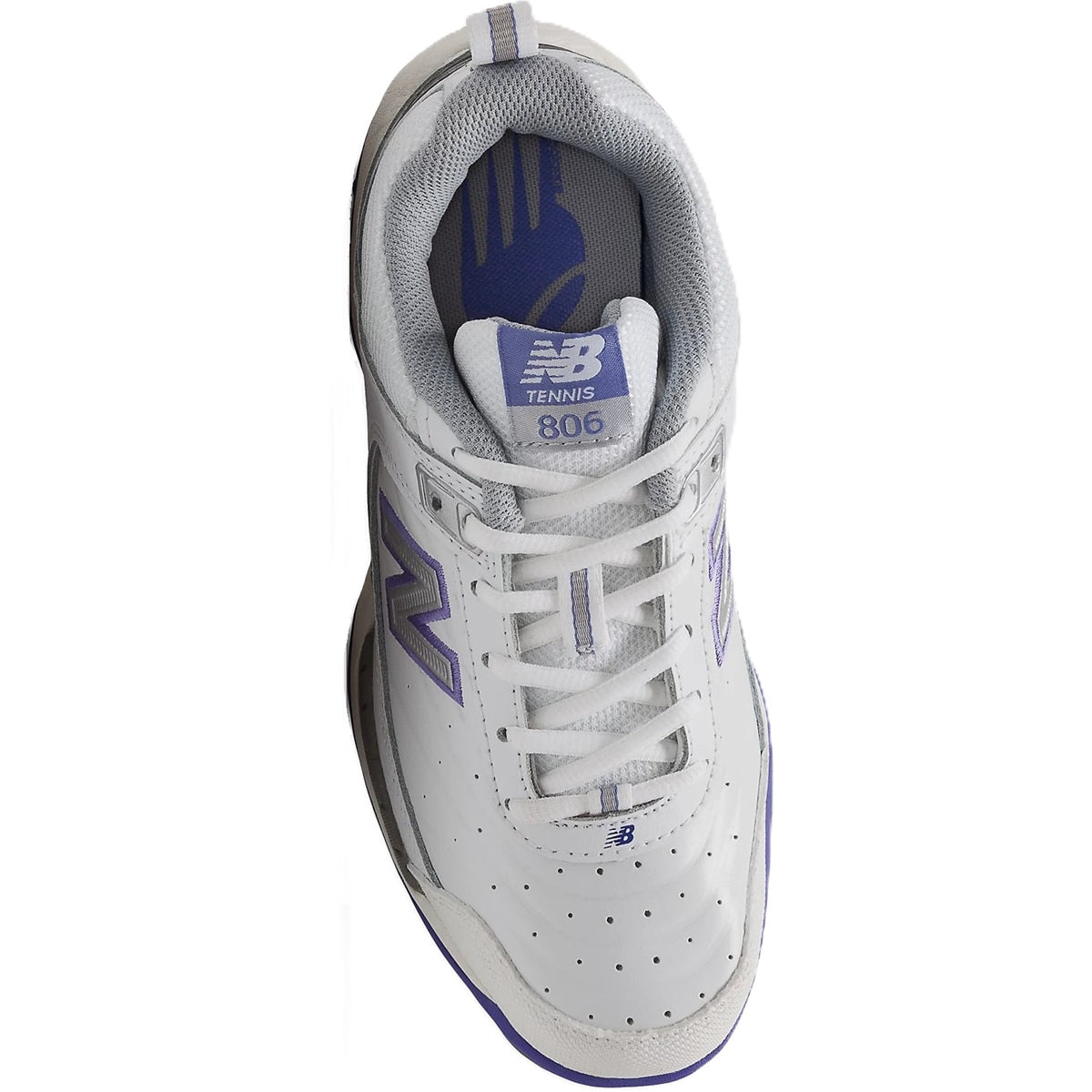 WC806W-D New Balance Women's Tennis Shoes Wide (White/Navy)