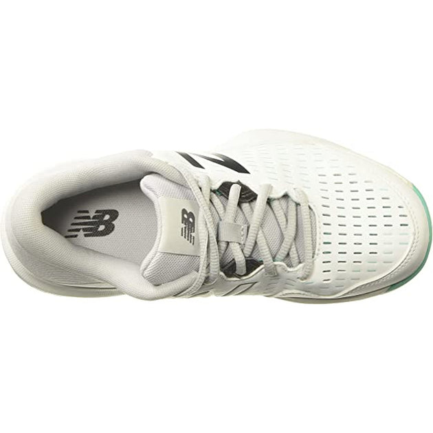 WCH696D4 New Balance Women's 696 V4 Hard Court Tennis Shoes (White/Grey/Tidepool)
