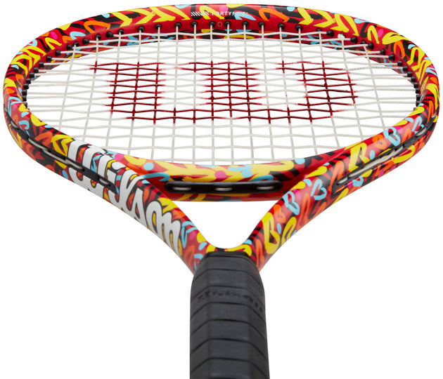 WR128211U Wilson Clash 100 v2 Britto Hearts Tennis Racquet