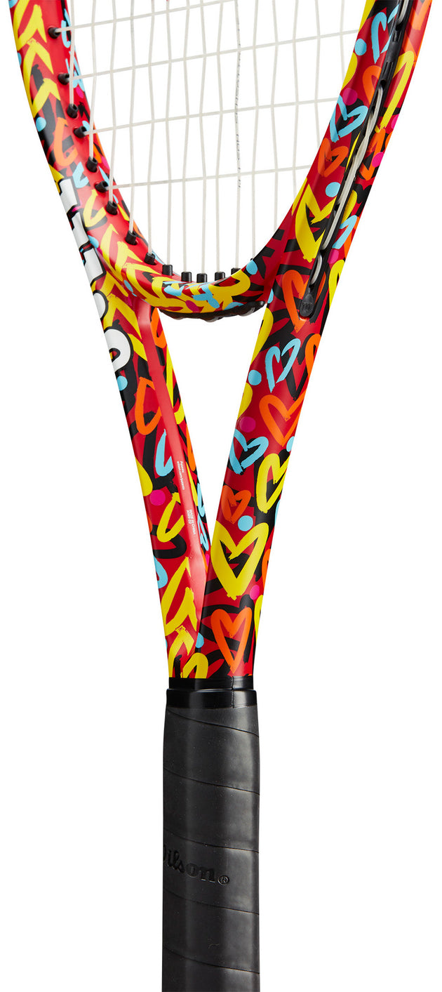 WR128211U Wilson Clash 100 v2 Britto Hearts Tennis Racquet