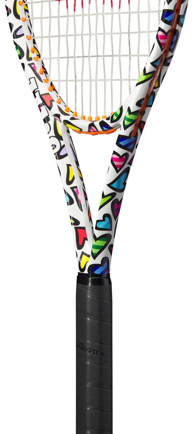WR128511U Wilson Clash 100L v2 Britto Hearts Tennis Racquet