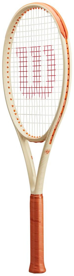 WR150711U Wilson Roland-Garros Clash 100 v2 Tennis Racquet (Cream/Orange)