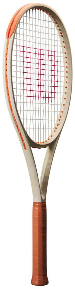 WR167211U Wilson Roland-Garros Clash 100L v2 Tennis Racquet (Cream/Orange)