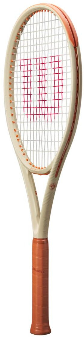 WR167211U Wilson Roland-Garros Clash 100L v2 Tennis Racquet (Cream/Orange)