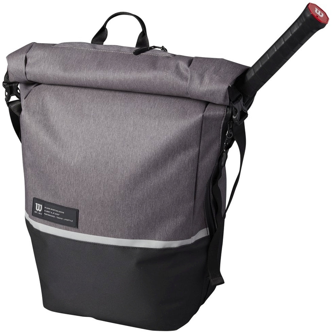 WR8004601001 Wilson Roll Top Tennis Backpack (Charcoal)