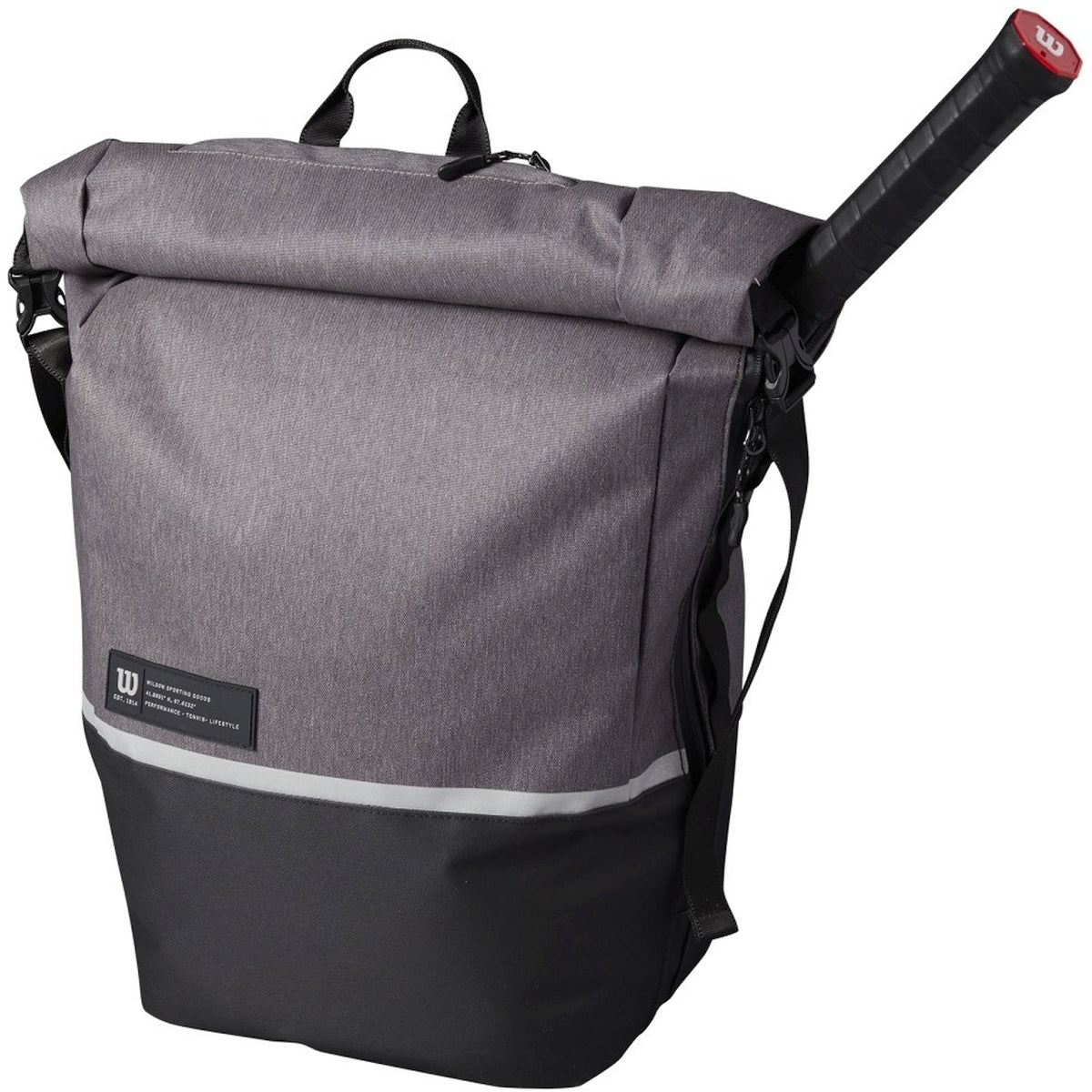 WR8004601001 Wilson Roll Top Tennis Backpack (Charcoal)