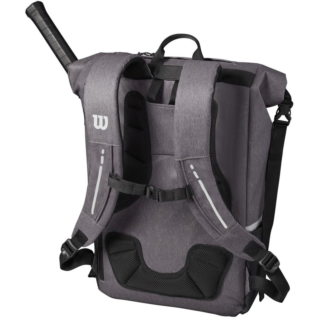 WR8004601001 Wilson Roll Top Tennis Backpack (Charcoal)