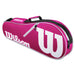 FedererJr-Closeout-WR8005201001-Balls Wilson Roger Federer Junior Tennis Racquet Bundled w a Pink/White Advantage II Tennis Bag and 3 Tennis Balls