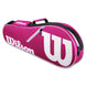 FedererJr-Closeout-WR8005201001-Balls Wilson Roger Federer Junior Tennis Racquet Bundled w a Pink/White Advantage II Tennis Bag and 3 Tennis Balls