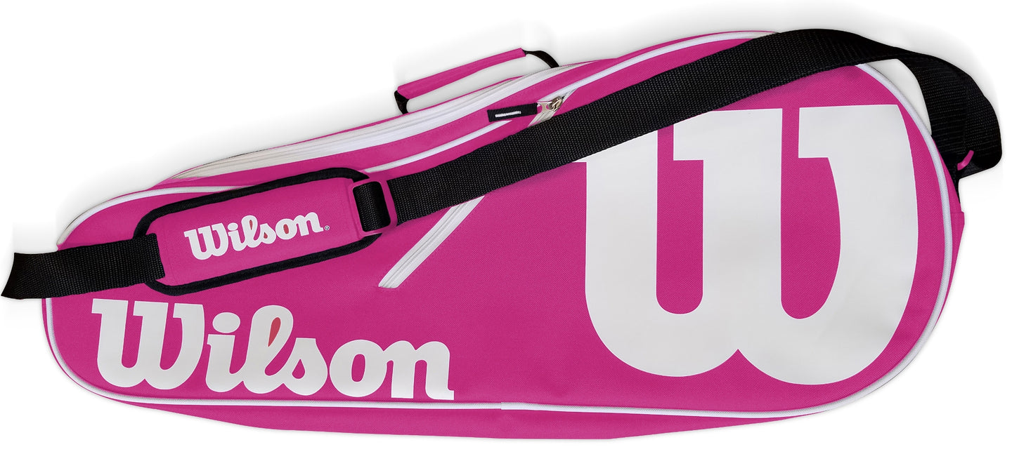 WR8005201001-OG-Ball-BNDL Wilson Advantage II Tennis Bag (Pink/White) + 3 Overgrips + 3 Tennis Balls