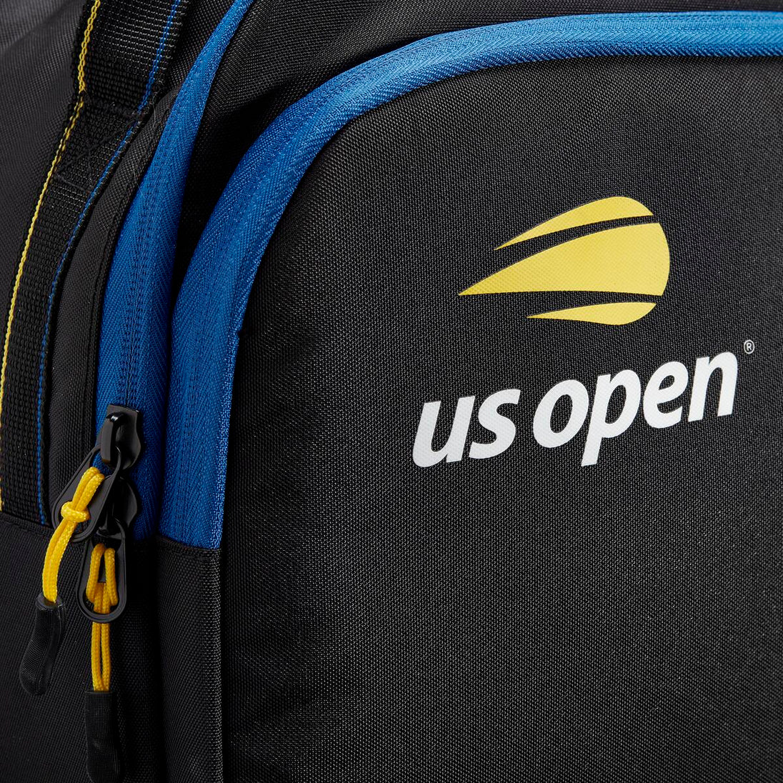 WR8021201001 Wilson US Open Tour 12 Pack Tennis Bag (Black/Blue/Yellow)