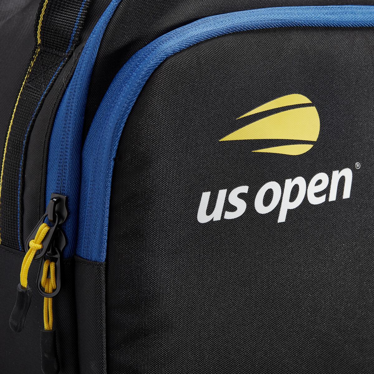 WR8021201001 Wilson US Open Tour 12 Pack Tennis Bag (Black/Blue/Yellow)