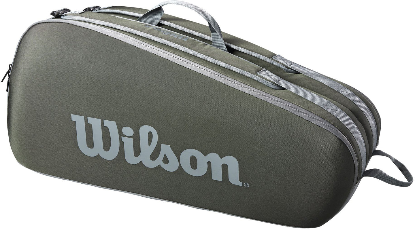 WR8022401001U Wilson Tour 12 Pack Tennis Bag (Dark Green)