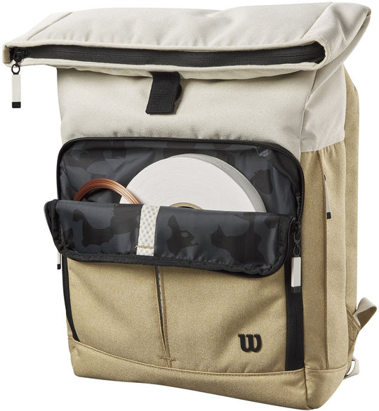 WR8023301001U Wilson Women's Lifestyle Foldover Tennis Backpack (Khaki)