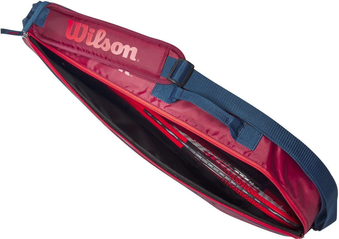 WR8023903001U Wilson Junior 3 Pack Tennis Bag (Red/Infrared)