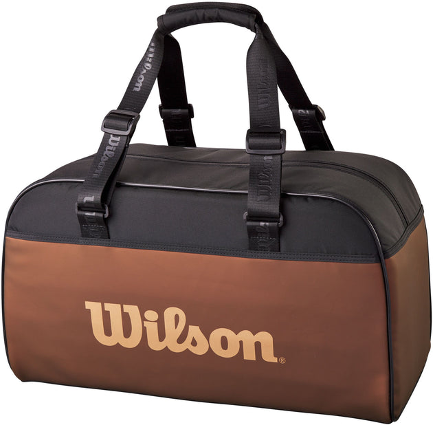 WR8025801001U Wilson Super Tour Pro Staff v14 Small Tennis Duffle Bag (Copper/Black)