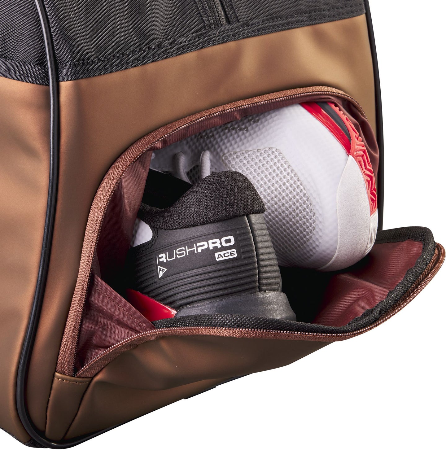 WR8025801001U Wilson Super Tour Pro Staff v14 Small Tennis Duffle Bag (Copper/Black)