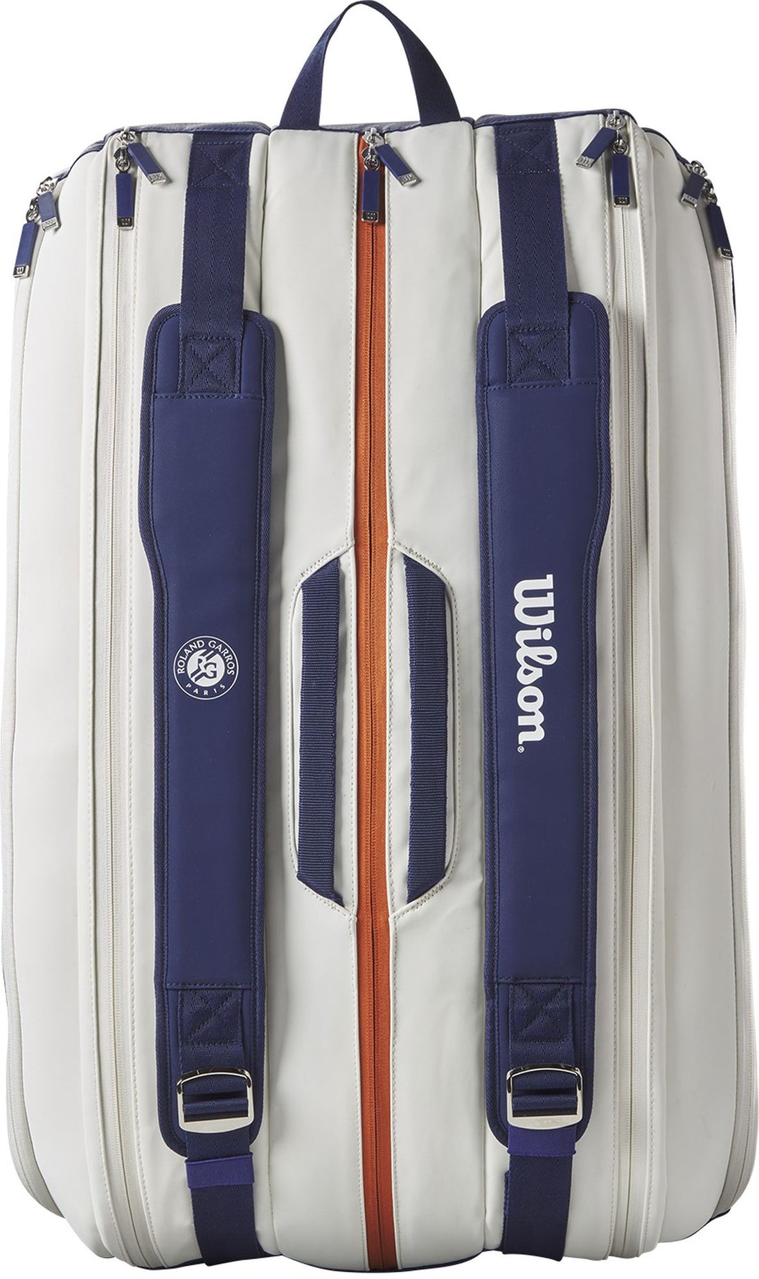 WR8025901001U Wilson Roland Garros Super Tour 15 Pack Tennis Bag (Navy/White/Clay)