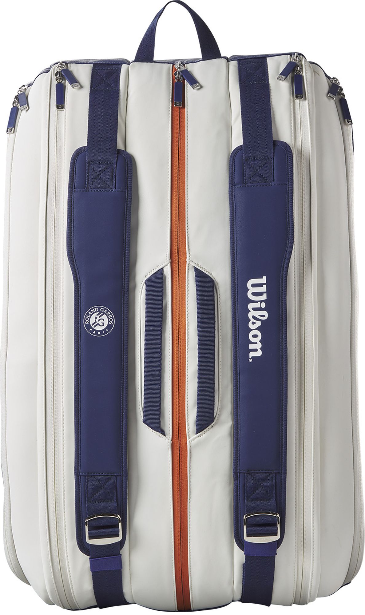 WR8025901001U Wilson Roland Garros Super Tour 15 Pack Tennis Bag (Navy/White/Clay)