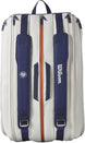 WR8025901001U Wilson Roland Garros Super Tour 15 Pack Tennis Bag (Navy/White/Clay)