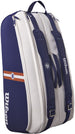 WR8026001001 Wilson Roland Garros Super Tour 9 Pack Tennis Bag (Navy/White/Clay)
