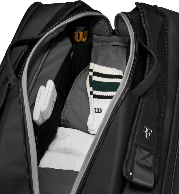 WR8032701001 Wilson RF Tournament 15 Pack Tennis Racquet Bag (Black)