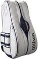WR8033401001 Wilson 1914 Heritage 12 Pack Tennis Racquet Bag (Cream/Dark Navy)