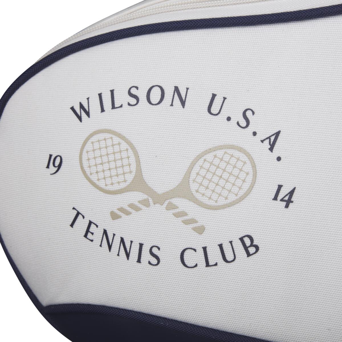 WR8033401001 Wilson 1914 Heritage 12 Pack Tennis Racquet Bag (Cream/Dark Navy)
