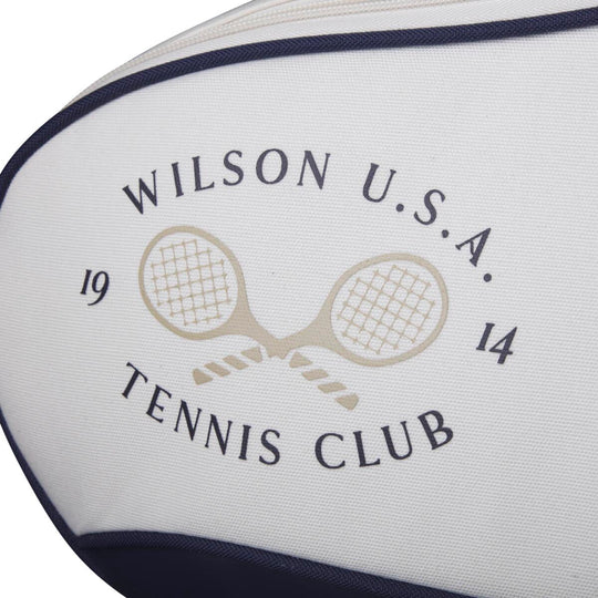WR8033401001 Wilson 1914 Heritage 12 Pack Tennis Racquet Bag (Cream/Dark Navy)
