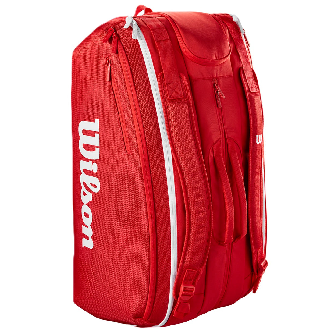 WR8036601001 Wilson Super Tour 15 Pack Tennis Bag (Red/White)