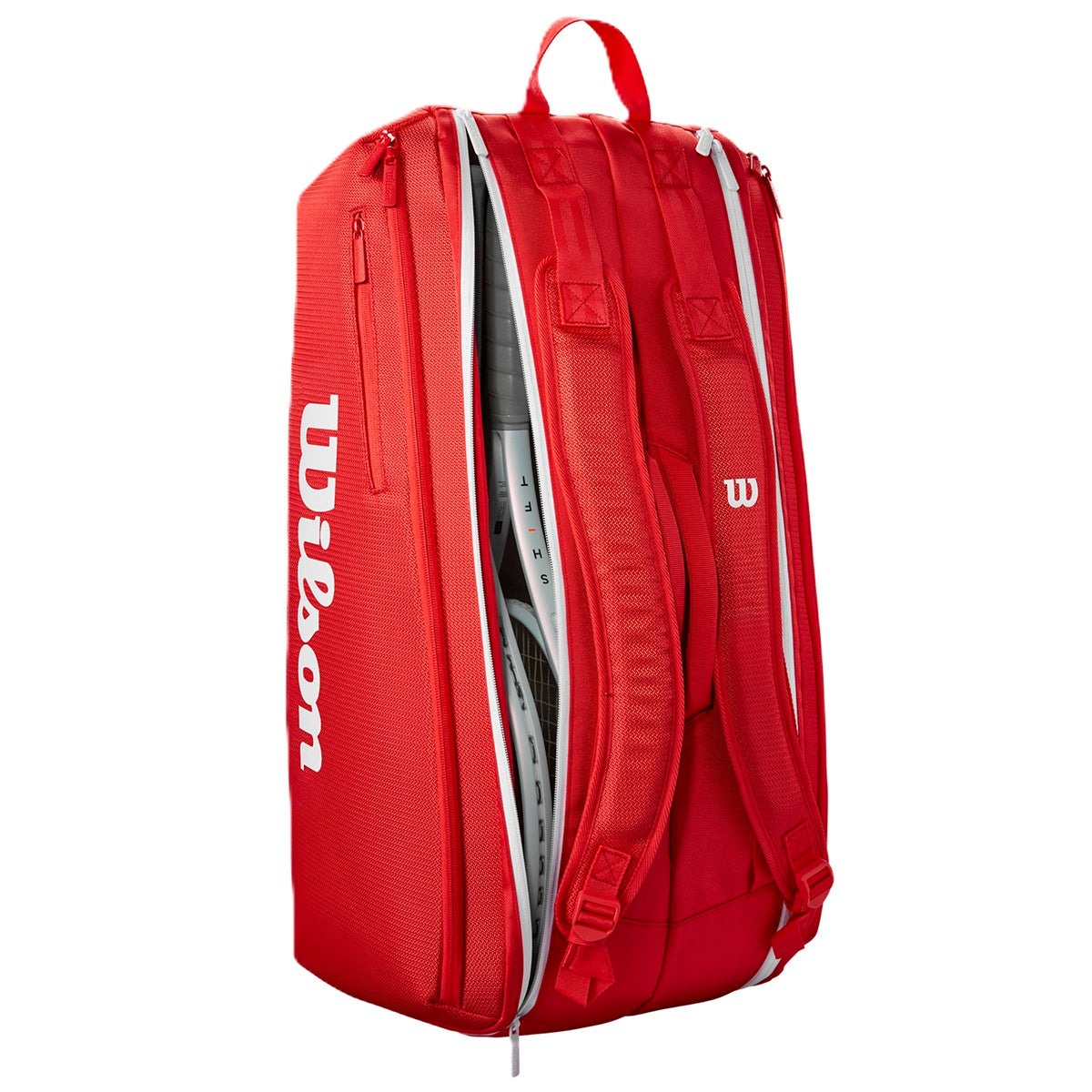 WR8036701001 Wilson Super Tour 9 Pack Tennis Bag (Red/White)