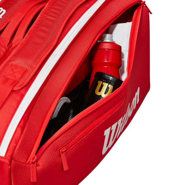 Wilson Super Tour 9 Pack Tennis Bag (Red/White)