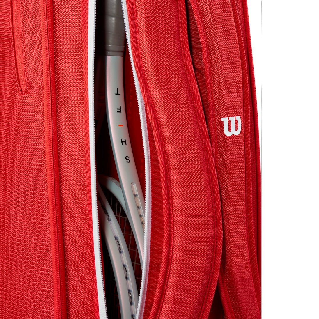 WR8036801001 Wilson Super Tour 6 Pack Tennis Bag (Red/White)