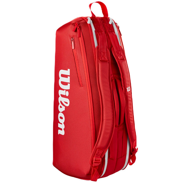 WR8036801001 Wilson Super Tour 6 Pack Tennis Bag (Red/White)